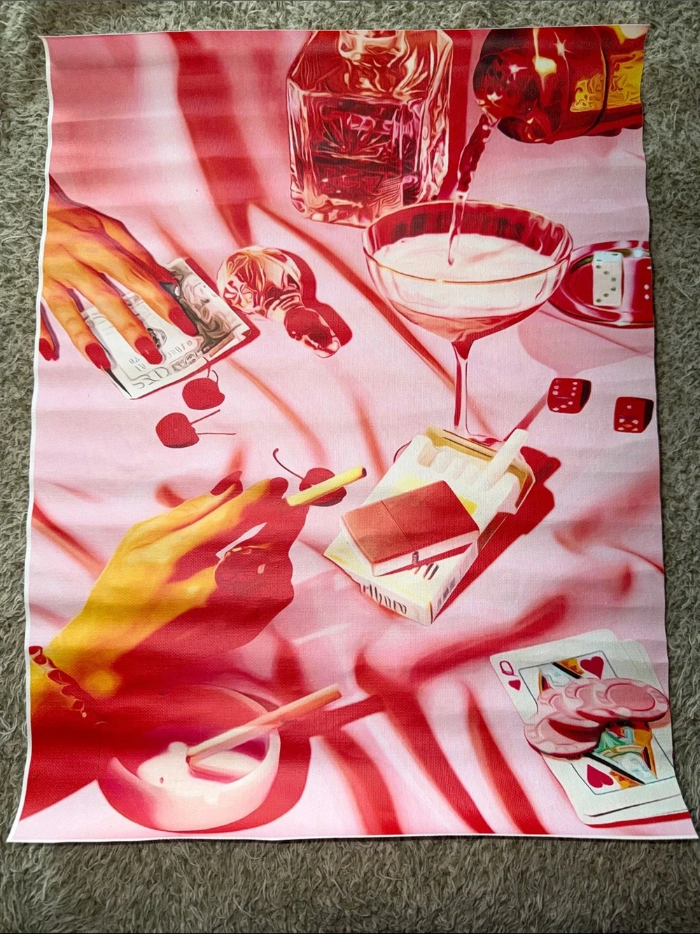 Pink Party Tapestry Wall Hanging - Unbranded